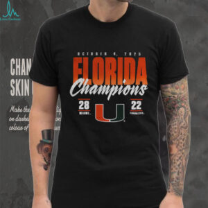 Miami Hurricanes vs. Florida State Seminoles 2025 State Champions Score shirt