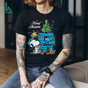 Miami Marlins Merry Christmas With Snoopy Baby T Shirt