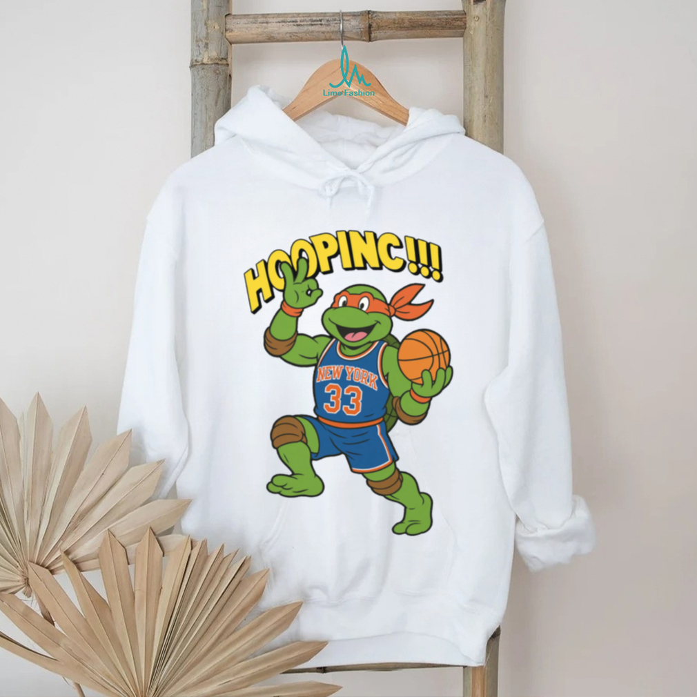 Michelangelo Ninja Turtles Hoopinc Patrick Ewing New York Knicks T Shirt Michelangelo Ninja Turtles Hoopinc Patrick Ewing New York Knicks T Shirt