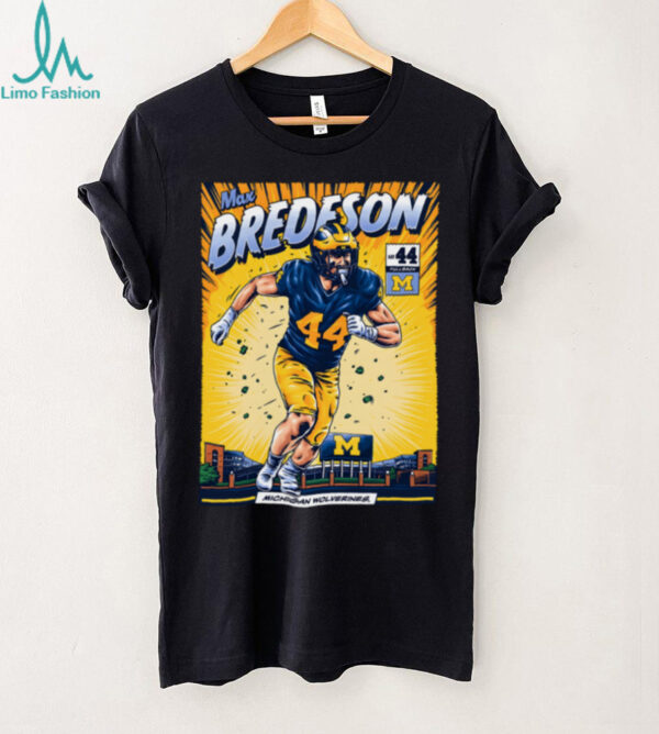Michigan Wolverines #44 Max Bredeson Student Athlete Comic T Shirt