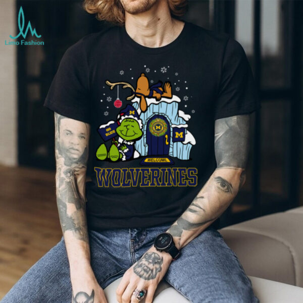 Michigan Wolverines Grinch Nuts Welcome Christmas T Shirt