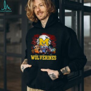 Michigan Wolverines Halloween Horror Stitch Shirt – Custom NCAA Football Tee – Personalized Scary Gift for Game Day Sports Fans