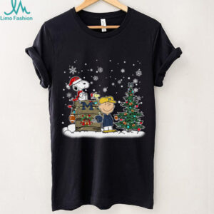 Michigan Wolverines Snoopy Charlie Brown Christmas Holiday T Shirt