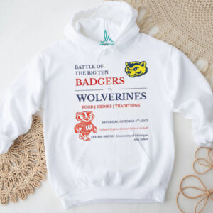 Michigan Wolverines vs Wisconsin Badgers Battle of Big Ten Football Game Flyer shirt
