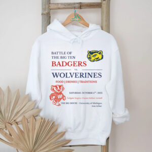 Michigan Wolverines vs Wisconsin Badgers Battle of Big Ten Football Game Flyer shirt