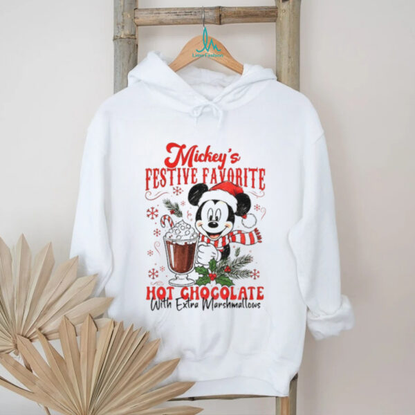 Mickey’s festive favorite hot chocolate with extra marshmallows Merry Christmas shirt