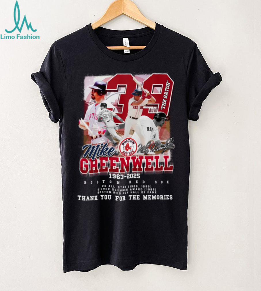 Mike Greenwell The Gator Boston Red Sox 1963–2025 Hall of Fame Tribute Tee Mike Greenwell The Gator Boston Red Sox 1963–2025 Hall of Fame Tribute Tee
