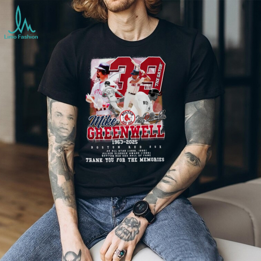 Mike Greenwell The Gator Boston Red Sox 1963–2025 Hall of Fame Tribute Tee Mike Greenwell The Gator Boston Red Sox 1963–2025 Hall of Fame Tribute Tee