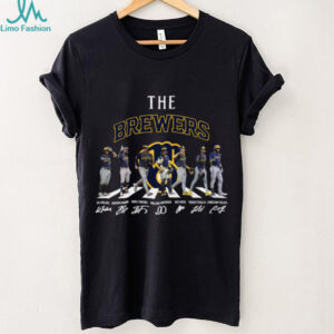 Milwaukee Brewers All Team Members Abbey Road Signatures T Shirt