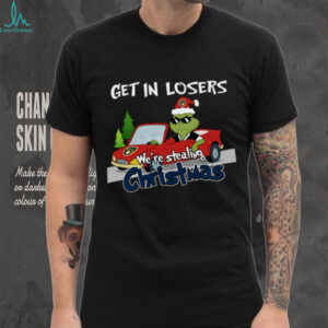 Milwaukee Brewers Grinch Christmas T Shirt Get In Losers We’re Stealing Christmas Holiday Tee