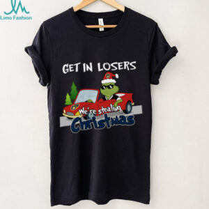 Milwaukee Brewers Grinch Christmas T Shirt Get In Losers We’re Stealing Christmas Holiday Tee