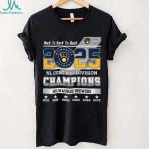 Milwaukee Brewers Nl Central Division Champions 2025 Back To Back To Back T Shirts