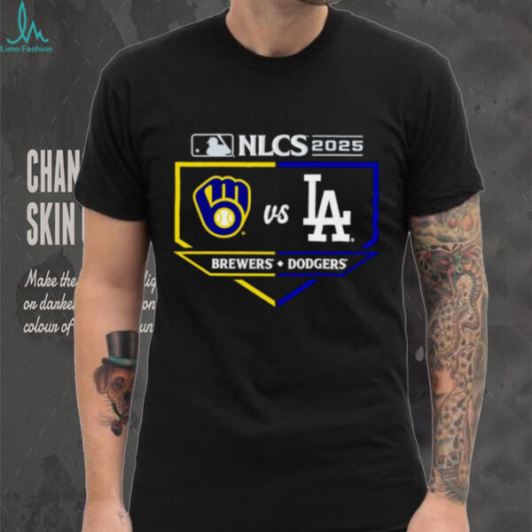 Milwaukee Brewers vs Los Angeles Dodgers 2025 National League Championship Series Matchup logo shirt