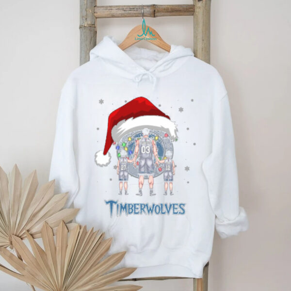Minnesota Timberwolves Christmas Family Shirt – Custom NBA Fan Tee – Personalized Name & Number Dad Gift for Holiday & Game Day