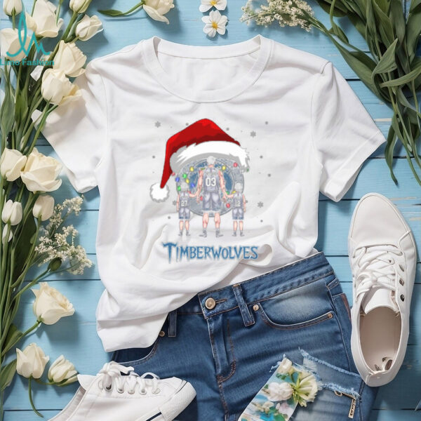 Minnesota Timberwolves Christmas Family Shirt – Custom NBA Fan Tee – Personalized Name & Number Dad Gift for Holiday & Game Day