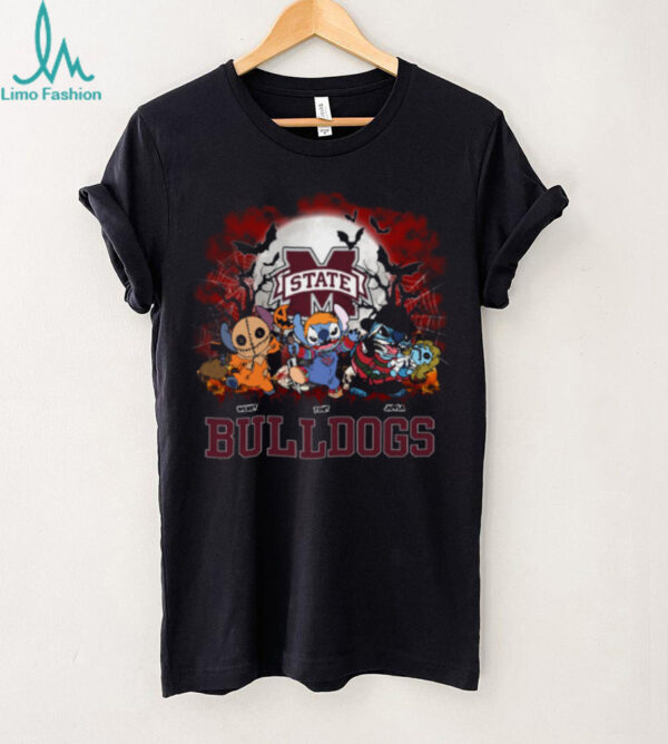 Mississippi State Bulldogs Scary Stitch Horror Tee – Custom NCAA Football Shirt – Personalized Halloween Gift for Sports Lovers