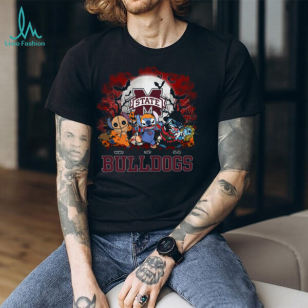 Mississippi State Bulldogs Scary Stitch Horror Tee – Custom NCAA Football Shirt – Personalized Halloween Gift for Sports Lovers