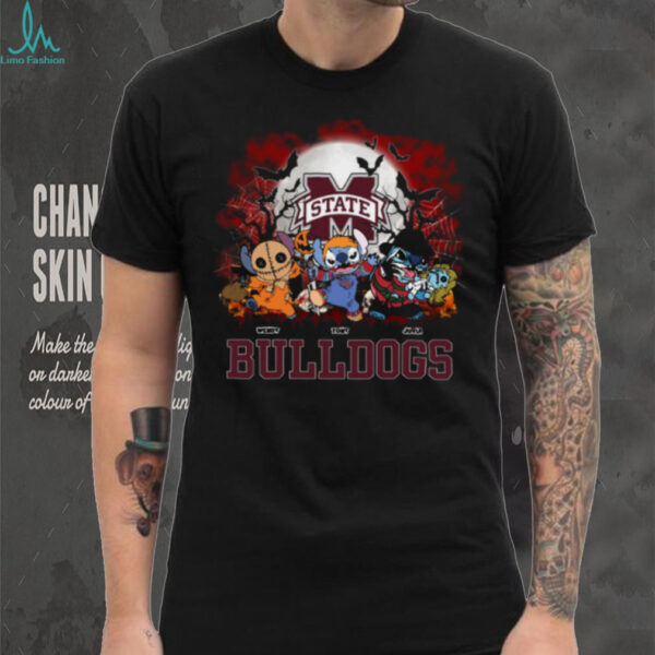 Mississippi State Bulldogs Scary Stitch Horror Tee – Custom NCAA Football Shirt – Personalized Halloween Gift for Sports Lovers