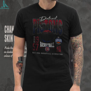 Mitchell and Ness Detroit Pistons Youth Black B Ball Short Sleeve T Shirt