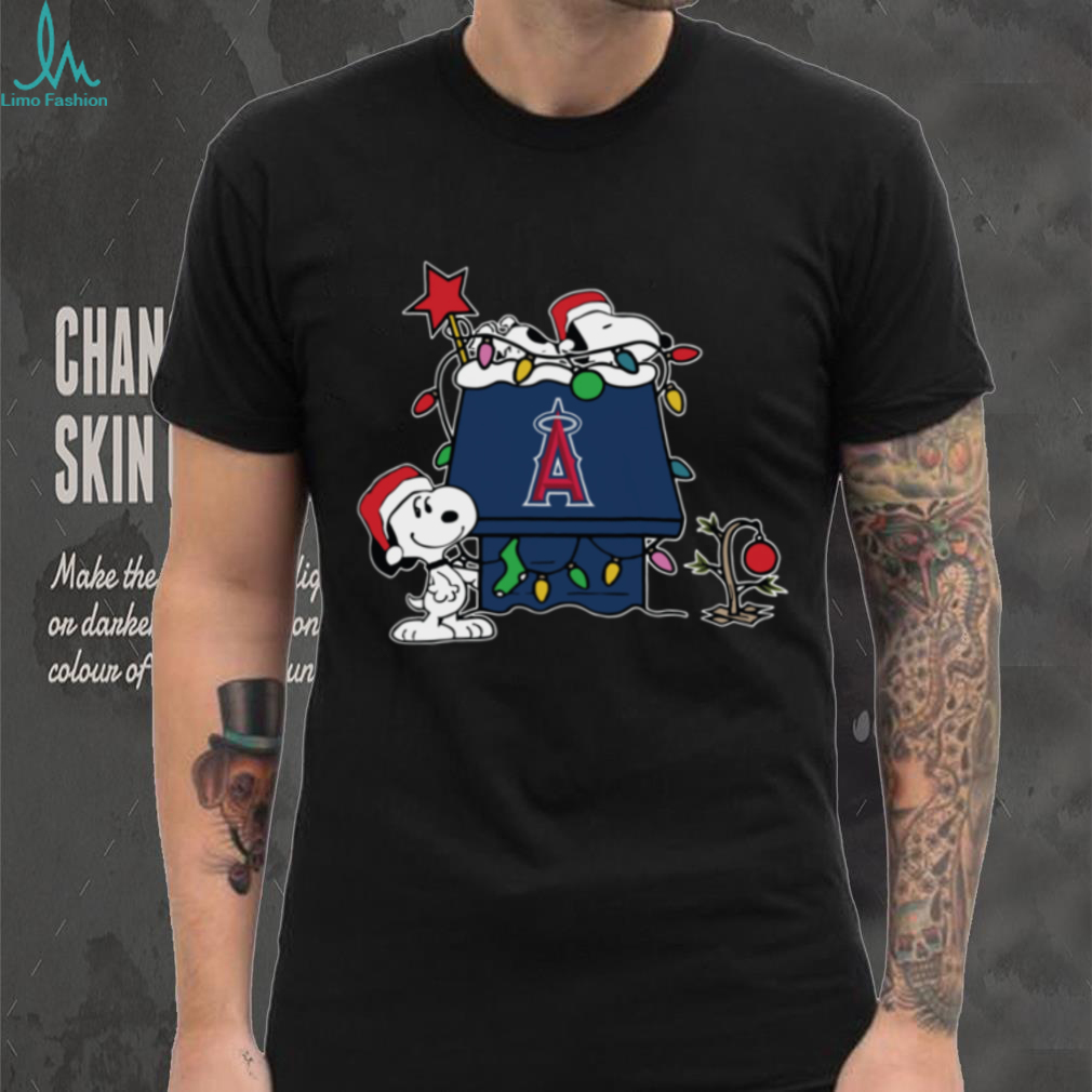 Mlb X Snoopy Merch Los Angeles Angels Christmas Snoopy Doghouse Hoodie Mlb X Snoopy Merch Los Angeles Angels Christmas Snoopy Doghouse Hoodie