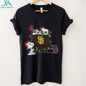 Mlb X Snoopy Merch San Diego Padres Christmas Snoopy Doghouse Hoodie