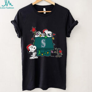 Mlb X Snoopy Merch Seattle Mariners Christmas Snoopy Doghouse Hoodie