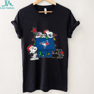Mlb X Snoopy Merch Toronto Blue Jays Christmas Snoopy Doghouse Hoodie