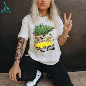 Mouse and Friends truck Christmas tree Merry Christmas shirt