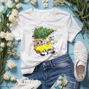 Mouse and Friends truck Christmas tree Merry Christmas shirt