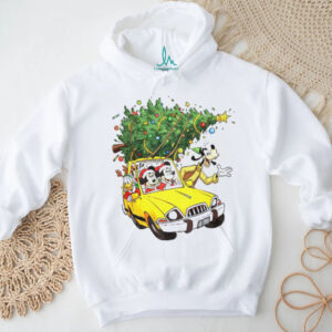 Mouse and Friends truck Christmas tree Merry Christmas shirt