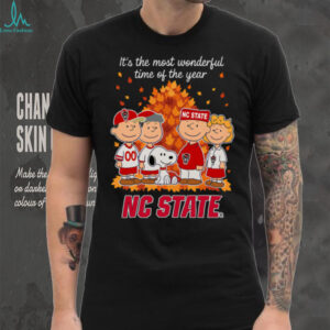NC State Wolfpack x Peanuts Fall T Shirt It’s the Most Wonderful Time of the Year
