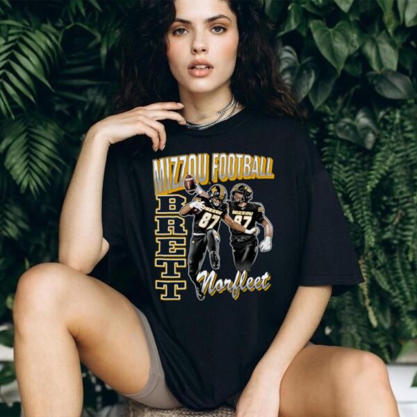 NIL Store Mizzou Football Brett Norfleet Pepper Illustrated T Shirt