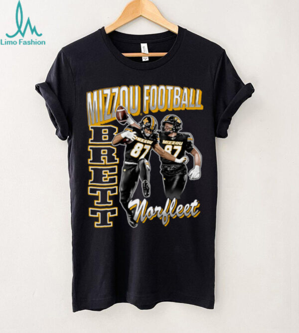 NIL Store Mizzou Football Brett Norfleet Pepper Illustrated T Shirt
