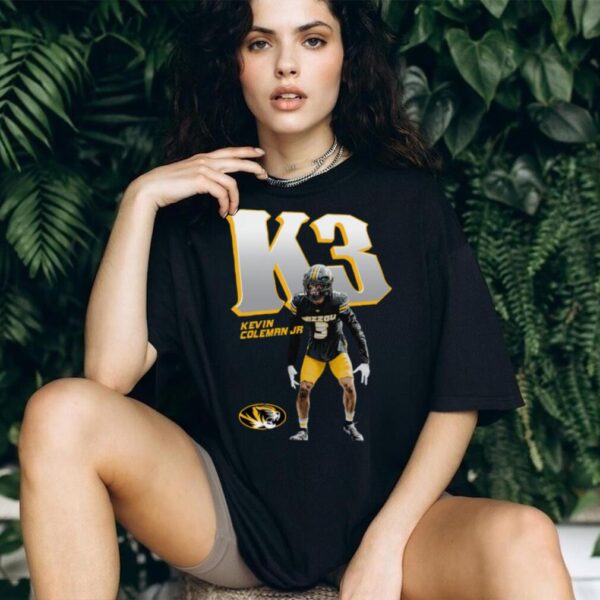 NIL Store Mizzou Football Kevin Coleman Jr Illustrated T Shirt