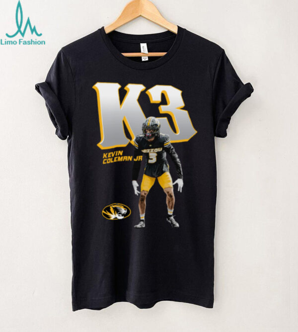NIL Store Mizzou Football Kevin Coleman Jr Illustrated T Shirt