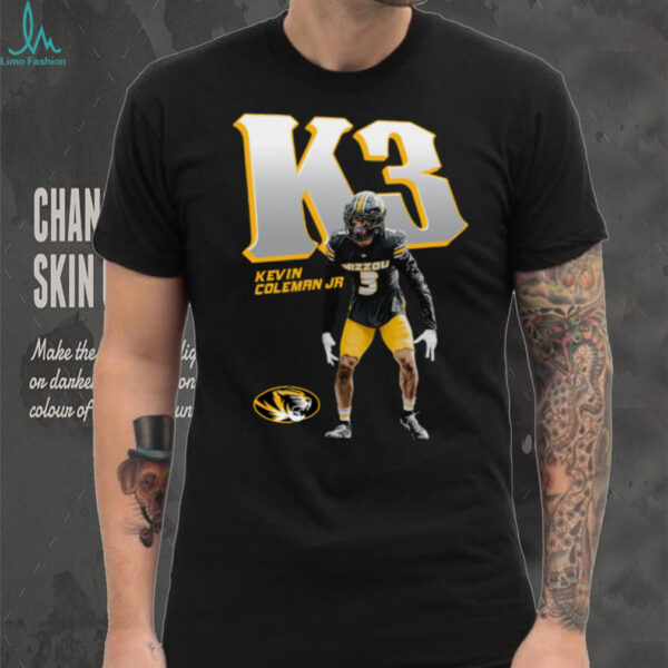 NIL Store Mizzou Football Kevin Coleman Jr Illustrated T Shirt