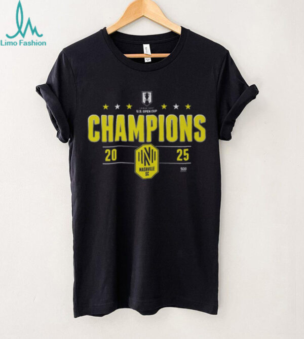 Nashville SC 500 Level 2025 Lamar Hunt U.S. Open Cup Champions T Shirt