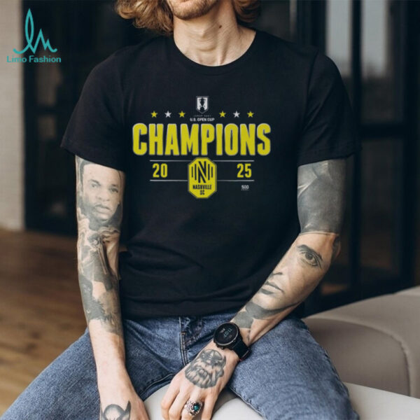 Nashville SC 500 Level 2025 Lamar Hunt U.S. Open Cup Champions T Shirt