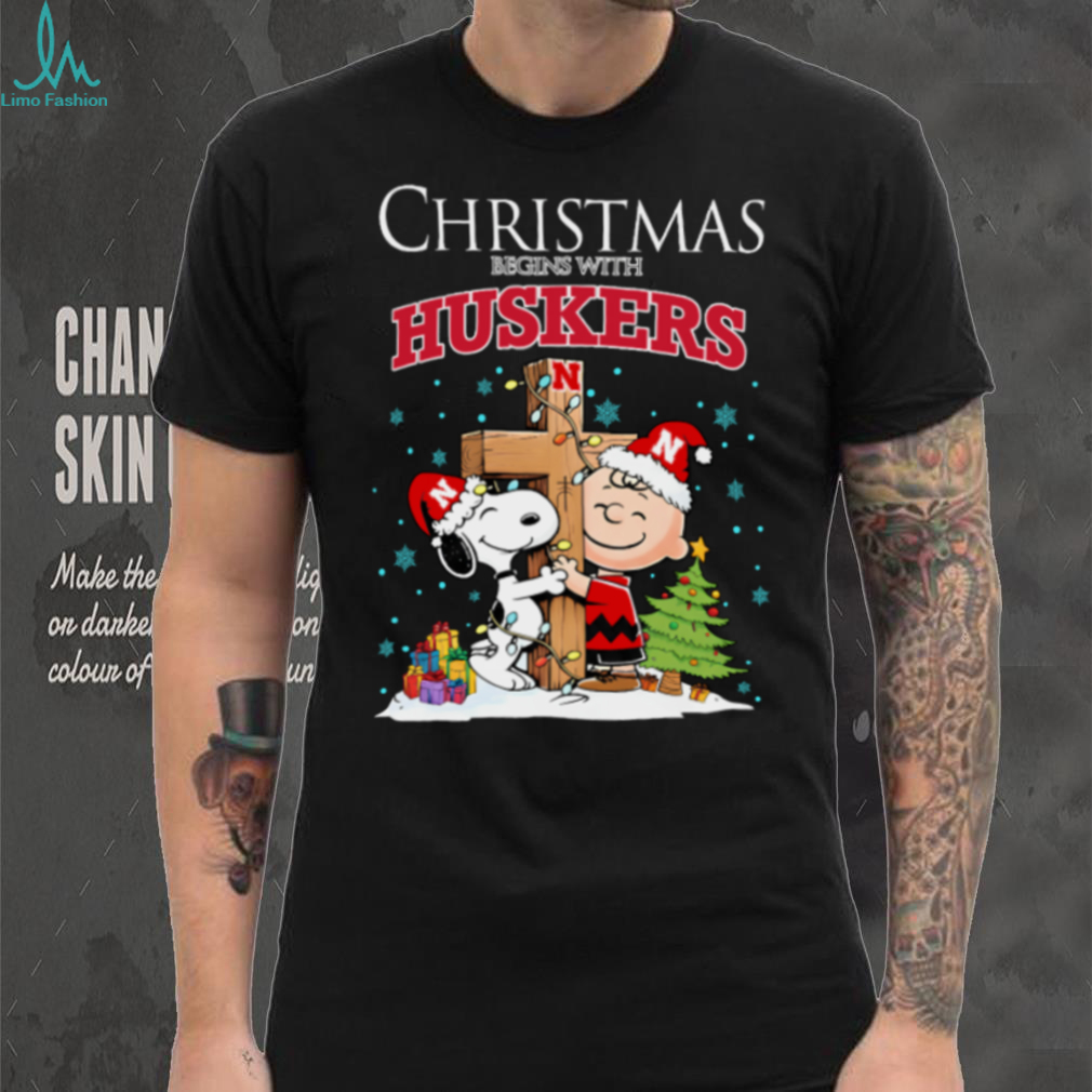 Nebraska Cornhuskers Snoopy Christmas Shirt Charlie Brown Holiday Football Tee Nebraska Cornhuskers Snoopy Christmas Shirt Charlie Brown Holiday Football Tee