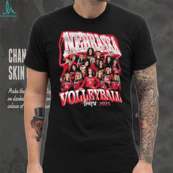 Nebraska Huskers 2025 Volleyball Team Picture T shirt