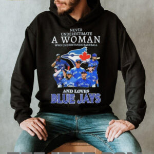Never Underestimate A Woman Who Understands Baseball And Loves Blue Jays Shirt