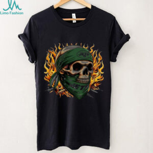 New York Jets Skull Flames Tee