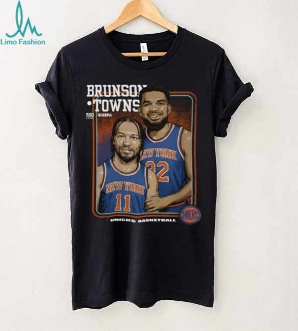 New York Knicks Step Brothers Jalen Brunson Karl Anthony Towns Basketball Shirt