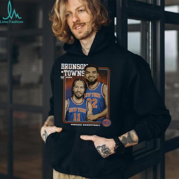 New York Knicks Step Brothers Jalen Brunson Karl Anthony Towns Basketball Shirt