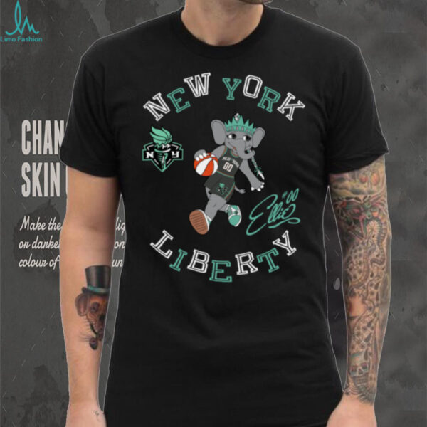 New York Liberty Stadium Essentials Black Mascot Numero Uno T Shirt