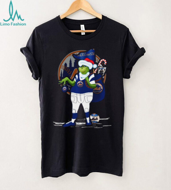 New York Mets Grinch Christmas Holiday Baseball Fan T Shirt
