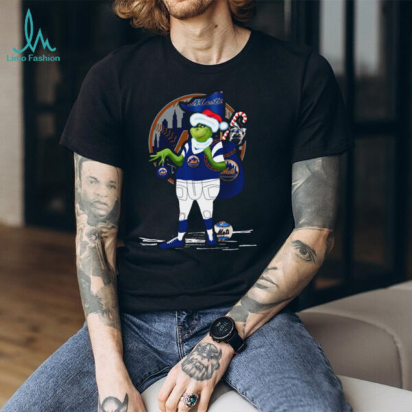New York Mets Grinch Christmas Holiday Baseball Fan T Shirt