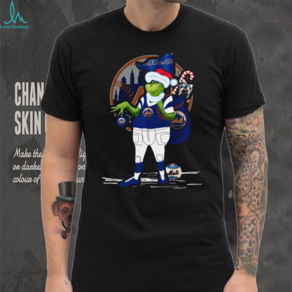 New York Mets Grinch Christmas Holiday Baseball Fan T Shirt