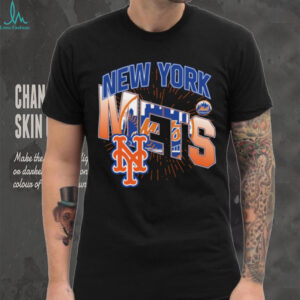 New York Mets Royal Burst Logo Baseball Shirt