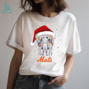 New York Mets Santa Christmas Lights Family Tee – Custom MLB Fan Shirt – Personalized Holiday Baseball Outfit & Gift for Fans
